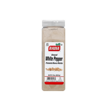 Badia White Pepper 453.6g (16oz) (Box of 6)