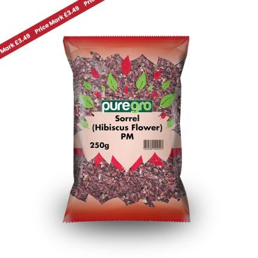 Puregro Sorrel (Hibiscus Flower) 250g PM £3.49 (Box of 10)