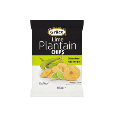 Grace Lime Plantain Chips 85g (Box of 9)