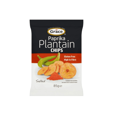 Grace Paprika Plantain Chips 85g (Box of 9)