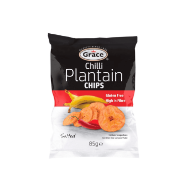 Grace Chilli Plantain Chips 85g (Box of 9)