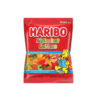 Haribo Alphabet Letters 142g (5oz) (Box of 12)