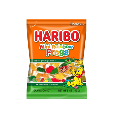 Haribo Mini Rainbow Frogs 142g (5oz) (Box of 12)
