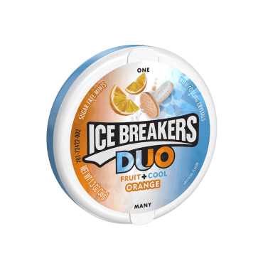 Ice Breakers Duo Mints Orange 36.8g (1.3oz) (Box of 8)