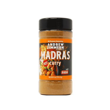 Badia Andrew Zimmern Madras Hot Curry 113.4g (4oz) (Box of 6)