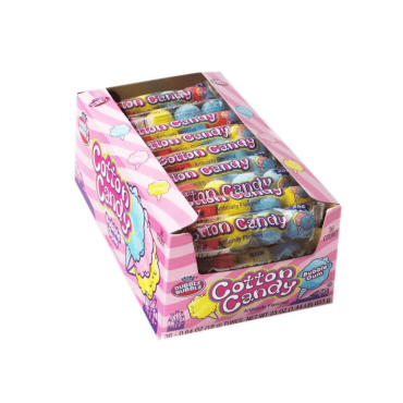 Dubble Bubble Cotton Candy Tube $0.25 18g (0.64oz) (Box of 36)