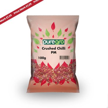 Puregro Crushed Chilli 100g PM £1.29 (Box of 10)