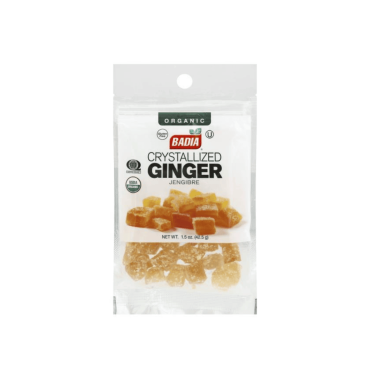 Badia Crystallised Ginger (Organic) 42.5g (1.5oz) (Box of 12)
