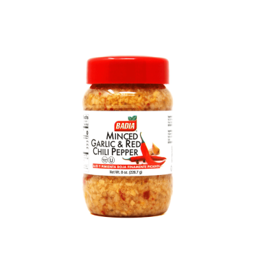  Minced Garlic & Red Chili Pepper 226.8g (8oz) (Box of 12) 
