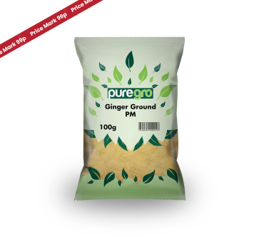 Puregro Ginger Ground 100g PMP 99p (Box of 10)