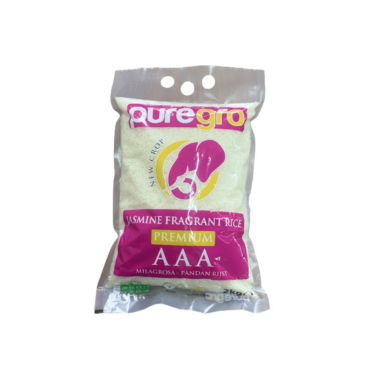 Puregro Premium Jasmine Fragrant Rice 2kg  PM £3.79 (Box of 6)