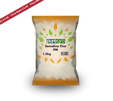 Puregro Semolina Fine PM £2.99 1.5kg (Box of 6)