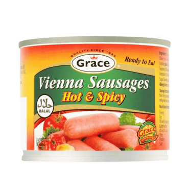 Grace Hot & Spicy Halal Vienna Sausages 200g (Case of 12)