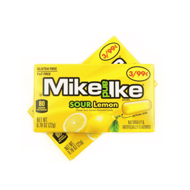 Mike & Ike Sour Lemon 22g (0.78oz) (Box of 24)