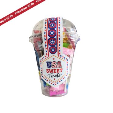 Picaboxx American Candy Assorted Standard Cup - A Mix Off American Candy PM £2.99 (Pack of 6)