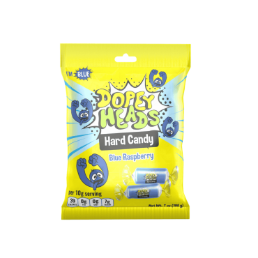 Dopey Heads Hard Candy Blue Raspberry 198g (7oz) PM £1.99 (Box of 12)