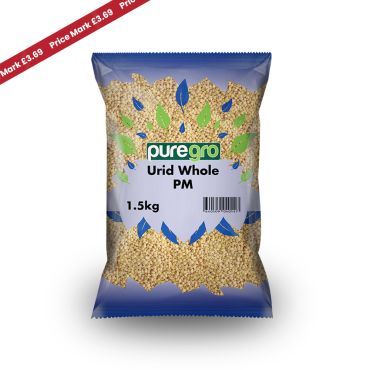 Puregro Urid Whole 1.5kg PM £3.69 (Box of 6)