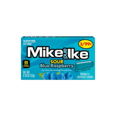Mike & Ike Blue Raspberry 22g (0.78oz) (Box of 24)