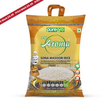 Puregro Sona Masoori Rice 5kg PM £6.49