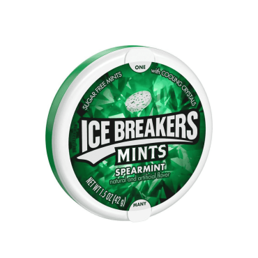 Ice Breakers Mints Spearmint 42g (1.5oz) (Box of 8)