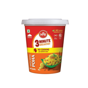 MTR Instant Khatta Meetha Poha Cup 80g (Box of 6)