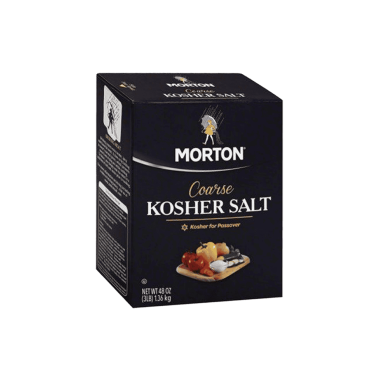 Morton Coarse Kosher Salt 1.36kg (48oz) (Box of 12)