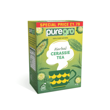 Puregro Cerassie Tea 40g PM £1.79 (20 Tea Bags) (Box of 6)