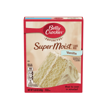 Betty Crocker Super Moist Vanilla Cake Mix 432g (15.25oz) (Box of 12)