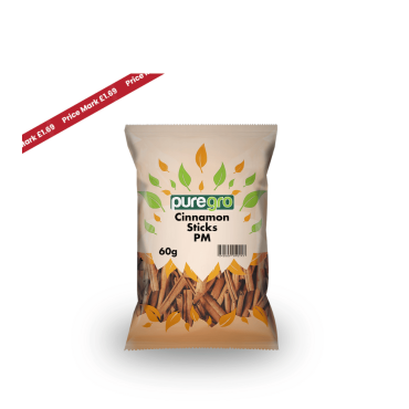 Puregro Cinnamon Sticks 60g PM £1.69 (Box of 10)