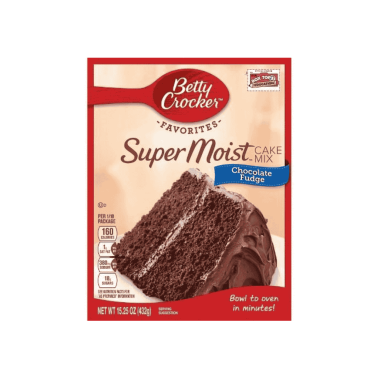 Betty Crocker Super Moist Chocolate Fudge Cake Mix 432g (15.25oz) (Box of 12)