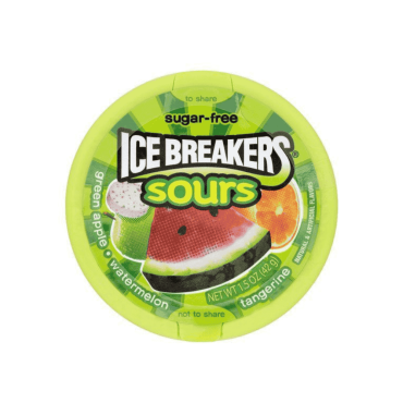 Ice Breakers Assorted Sour Fruit 42g (1.5oz) (Box of 8)
