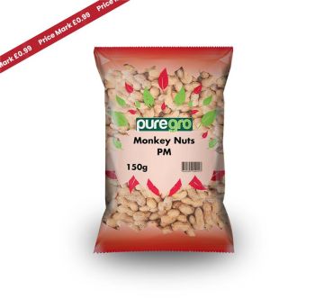 Puregro Monkey Nuts £0.99 PMP 150g (Box of 10)