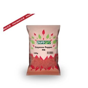 Puregro Cayenne Pepper 100g PM £1.19  (Box of 10)