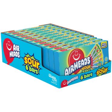 Air Heads Assorted Sour Singles Theatre Box 93.6g (3.3oz) (Box of 12)