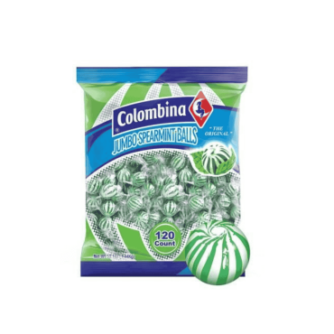Colombina Jumbo Spearmint Balls (120 Count) (Box of 16)