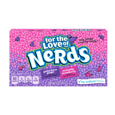 Wonka Nerds Grape & Strawberry Video Box 141.7g (5oz) (Box of 12)