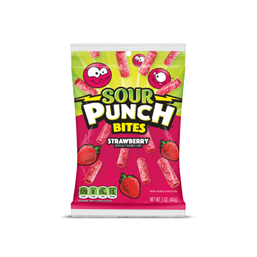 Sour Punch Strawberry Bites 141g (5oz) (Box of 12)