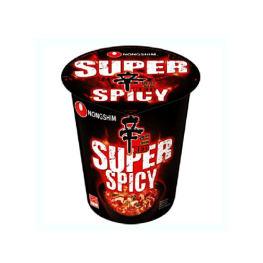 NONGSHIM Red Super Spicy  Noodles Cup 68g (Pack of 6)