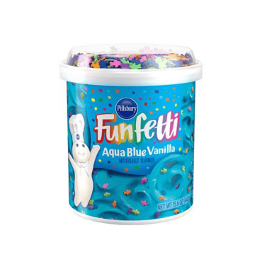 Pillsbury Aqua Blue Vanilla Funfetti Frosting 442g (15.6oz) (Box of 8)