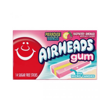 Air Heads Raspberry Lemonade Gum 34g (1.185oz) (Box of 12)