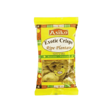 Asiko Plantain Crisps L/Salted 75g (Box of 24)
