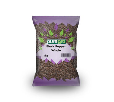 Puregro Black Pepper Whole 1kg (Box of 6)