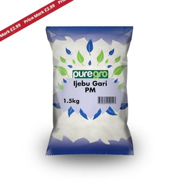 Puregro Ijebu Gari 1.5kg PMP £2.99 (Box of 6)