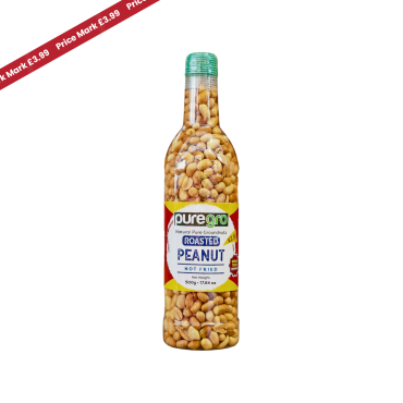 Puregro Roasted Peanuts 500g PM £3.99 (Box of 8)