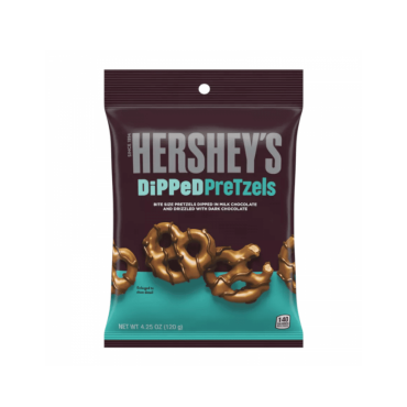 Hershey's Milk Chocolate Dipped Pretzels 120g (4.25oz) (Box of 12)