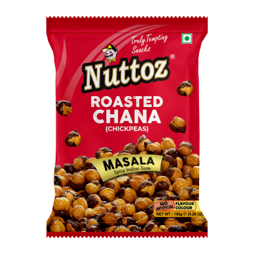 Nuttoz Masala Roasted Chana 150g (5.29oz)  (Box of 8)