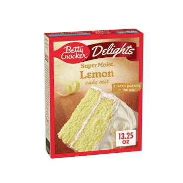 Betty Crocker Delights Super Moist Lemon Cake Mix 376g (13.25oz) (Case of 6)