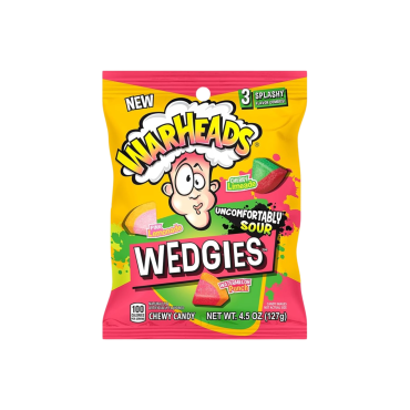 Warheads Wedgies Value Peg Bag 128g (3.5oz) (Box of 12)