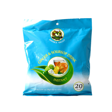 Jamaica Valley Instant Ginger & Soursop Tea 360g (18g X 20Sachets) (Box of 24)