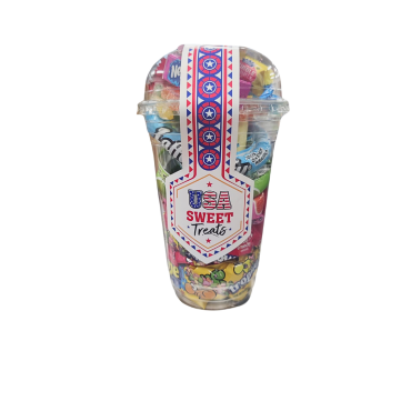 Picaboxx American Candy Assorted Large Cup - A Mix Off American Candy PM £3.99 (Pack of 6)